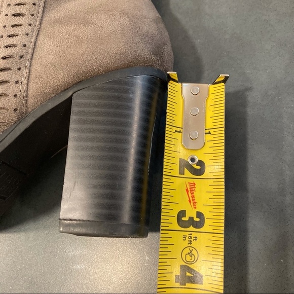 Simply Styled sz 6.5 gray taupe microfiber tall heeled boots - Picture 14 of 16